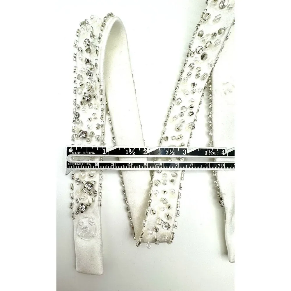 Beaded Bridal Strap For Bridal Dress Satin Sewing Textile Bride Custom